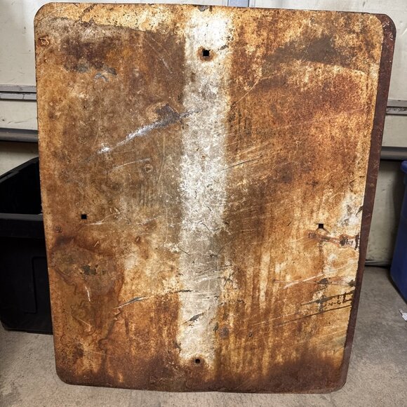 Vtg Steel Speed Limit 25 Sign 24"x30" Heavy Metal Road Street Sign With Patina - Picture 3 of 3